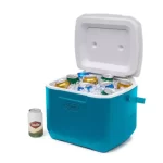 Conservadora Coleman Chiller 16QT mostrando productos en su interior
