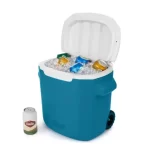 Conservadora Coleman Chiller 28QT con productos en su interior