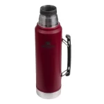 Termo Stanley Clásico 1 Ltr c/Tapón Cebador color rojo